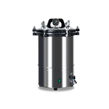 OEM 18L automatic control steam sterilizer portable high pressure 304 stainless steel autoclave with watertap