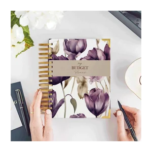 Small Batch Custom Financial Budget Notebook Bill Tracker A5 to Do List Journal Undated Monthly Hardcover Spiral Binding Planner