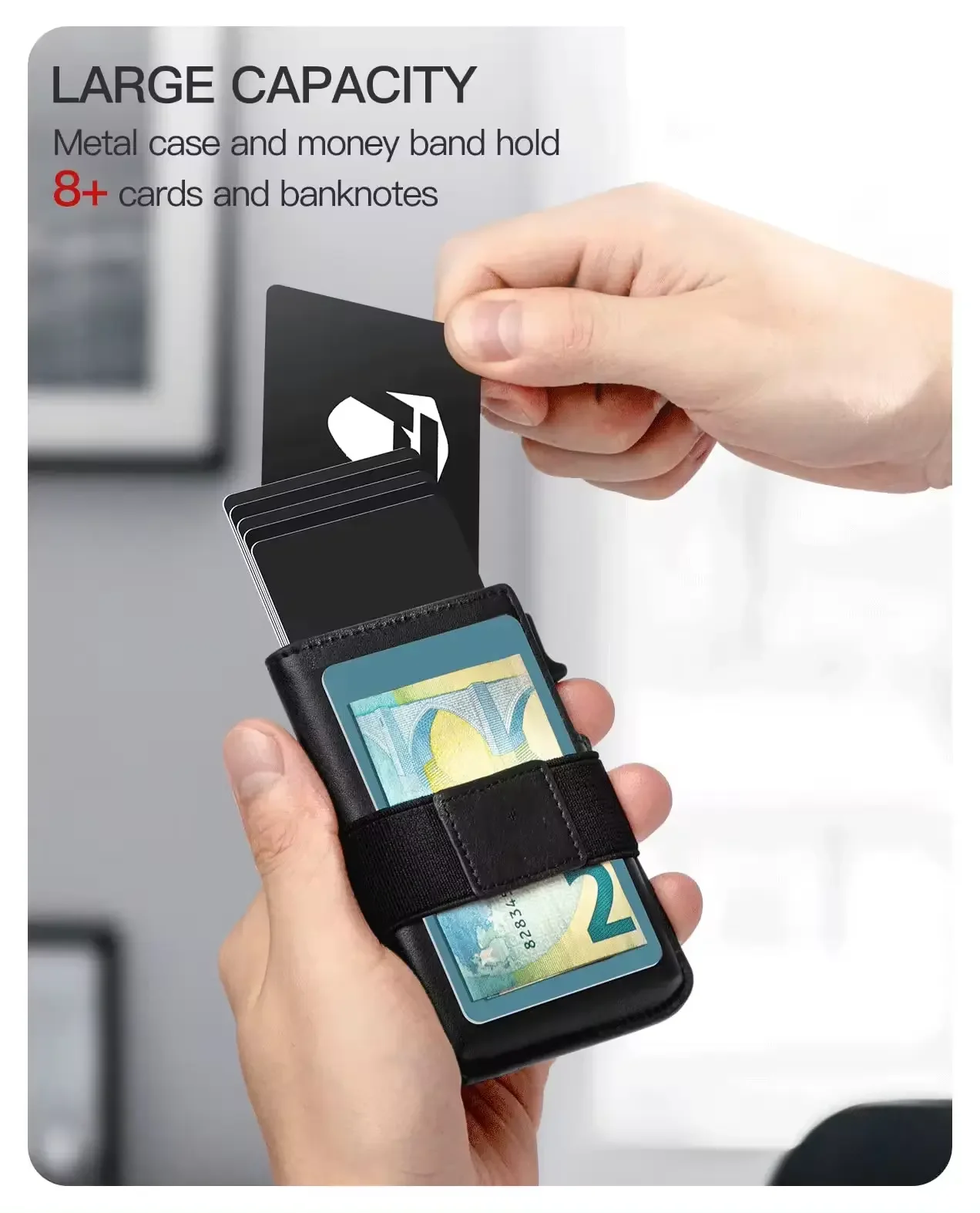 Estuche Para Tarjetas De Crédito Para Hombre, De Aluminio Y Metal, Con