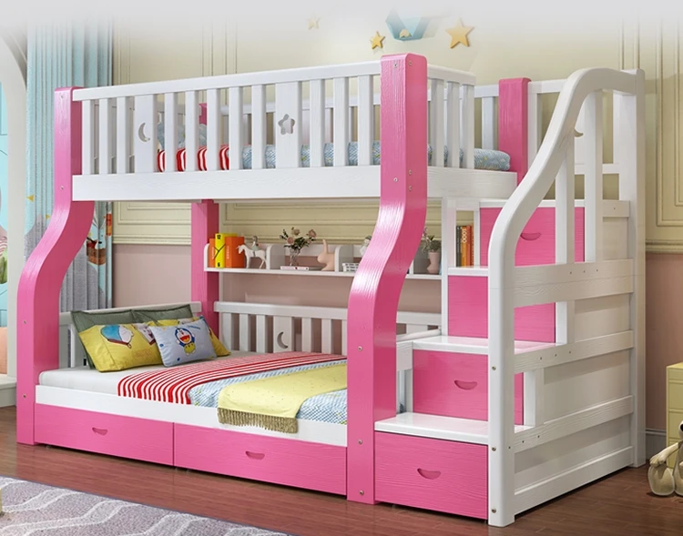Yq Forever Children Bedroom Furniture Sets Modern Solid Wooden Bunk Bed