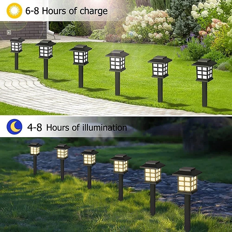 Classic LED Solar Garden Lights Outdoor Pathway Waterproof Solar Landscape Walkway decorated Lights factory