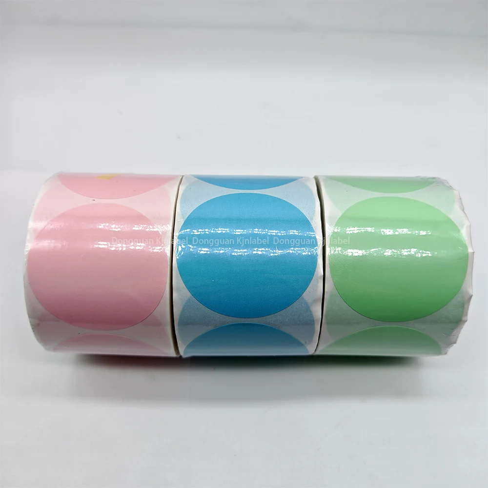 2 Inch 50x50mm Thermal Round Label Stickers Thermal Printer Colored Round Labels Rolls Used for Transportation Barcodes