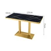 120*60  rock slab with gold edging long table