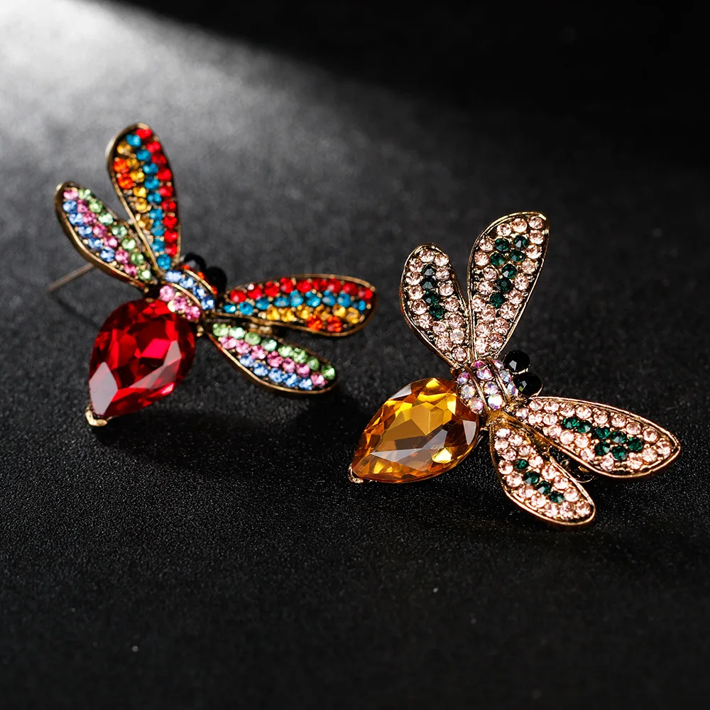 Vintage Insect Brooches Fashion Rhinestones for Women