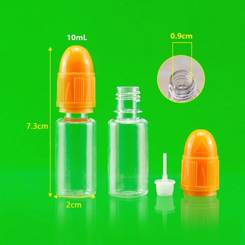 Industrial 5ml 10ml 15ml 30ml 50ml PET Plastic Dropper Bottles Child Resistant Cap Screw Oil Packaging Includes Box Logo Print