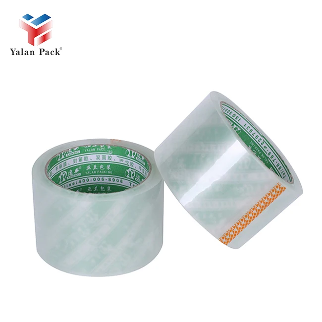 YALAN Customised Clear Bopp Adhesive Packing Tape Waterproof Acrylic Sealing Roll Packaging Free OPP Tape Offer Delivery 10 Days