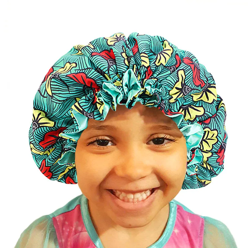 African Pattern Print Kids Bonnet Big 