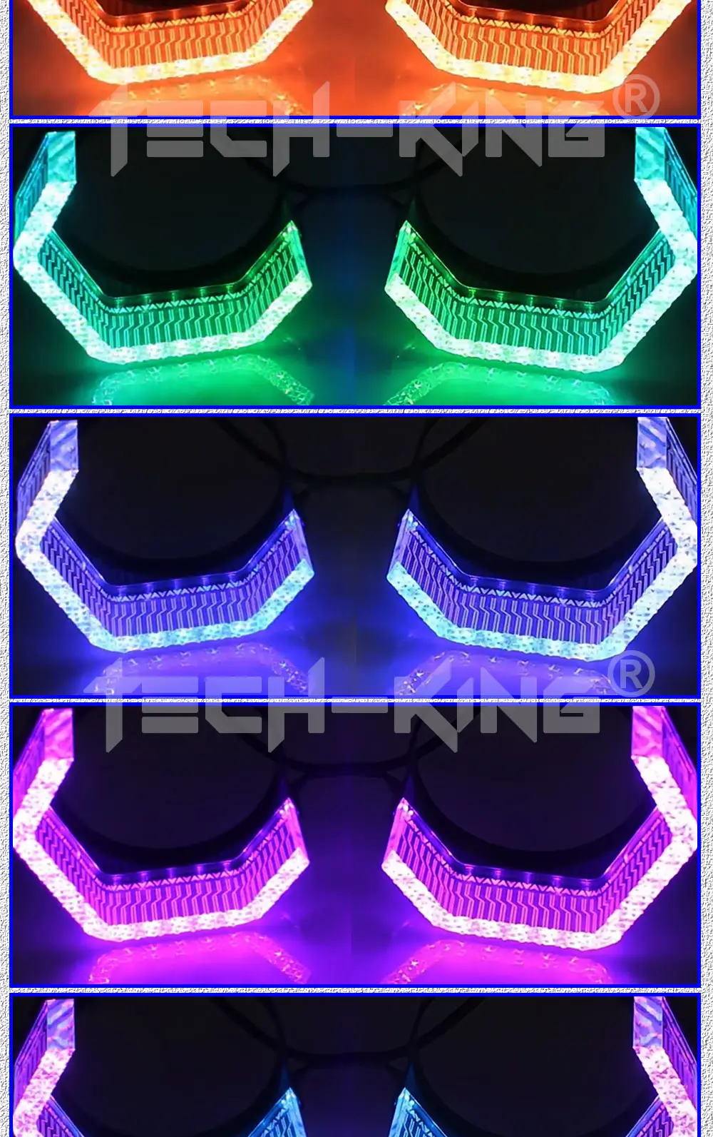 Hot Sale 3.0inch Angel Eye Car Bulbs WRGB Three-Colour Daytime Running Light Daily Running Light 12V Fit Headlight Modify