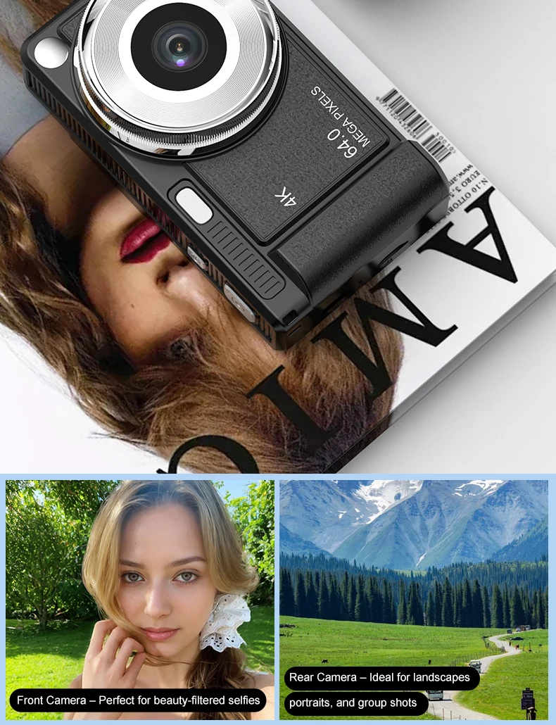 Mini Retro Vintage  Selfie Camera Digital Zoom Anti-Shake for Children's Travel CCD Sensor Element Economical