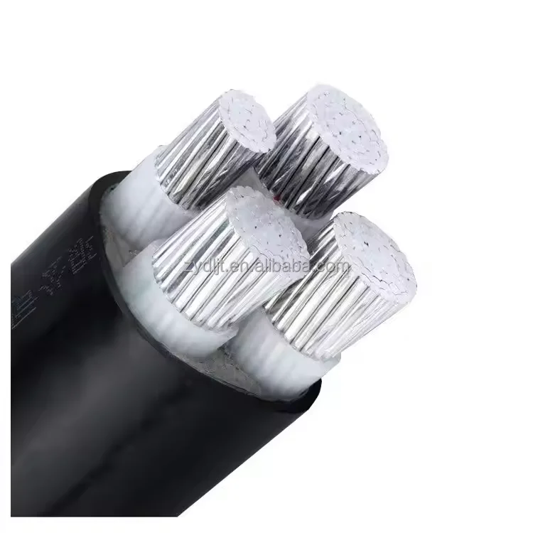 كابل طاقة كهربائي مصفح بشريط فولاذية ألومنيوم 3 4 Core XLPE PVC منخفض الجهد/1v YJLV22