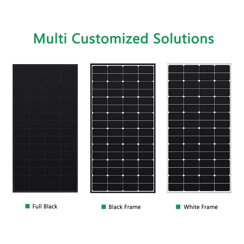 Low Price IBC Solar Module Pv Panel 18V 36V 100W 120W 150W 200W Black Solar Panel Rigid Outdoor
