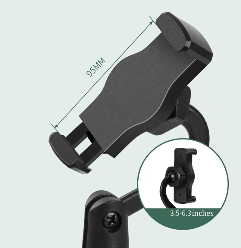 2 in 1 Mobile Phone Holder Tablet Stand Desk 360 Rotate for Desktop Live Streaming Overhead Shoot Video Round Base