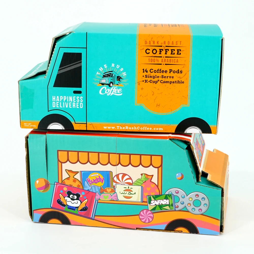 Custom Logo Size Corrugated Cartoon Matte Car Shipping Gift Box Colorful Packaging Car Paper Gift Box for Gift Packaging