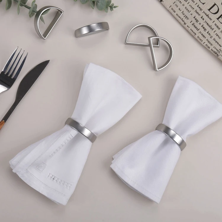 2023 Luxury Table Decoration Matt Gold Silver Color Semi Circle D Shape