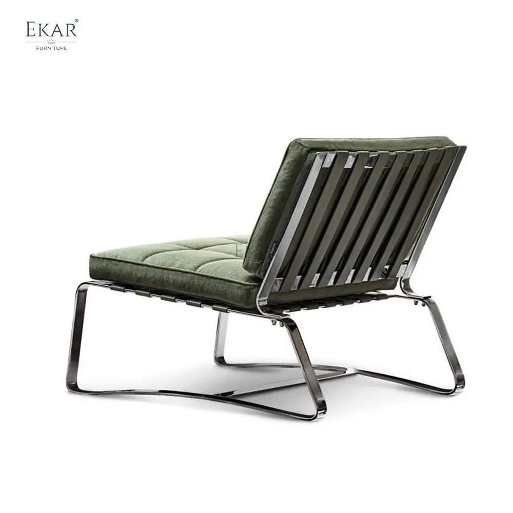 product glossy solid steel frame lounge chair with saddle leather cushion and back support structure-63