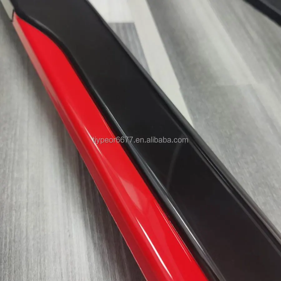 product tiypeor wholesale custom cheap universal side skirt top cover black red side skirt bumper bodt kit-6