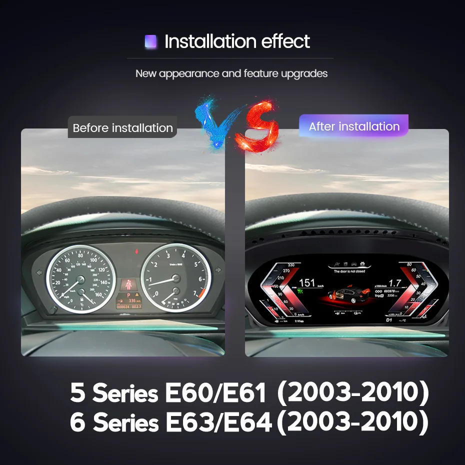 Digital Instrument Cluster Panel Lcd Dashboard Speedometer Linux System