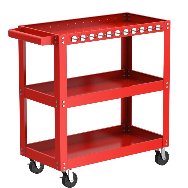 Goshen 3 Tier Layer Heavy Duty Industrial Warehouse Rolling Hand Carts ...