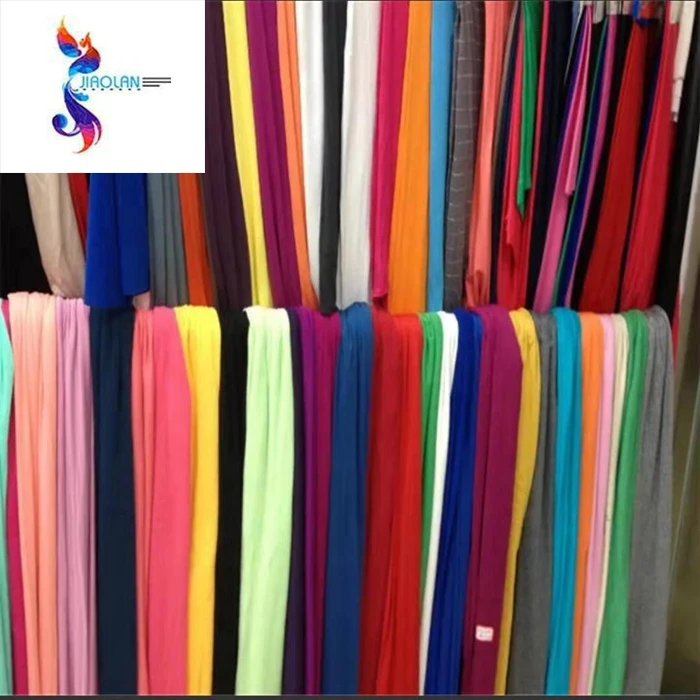 Трикотажная трикотажная ткань из спандекса горячая Распродажа хорошее качество вискоза со склада в шаосинге эластичная одноцветная