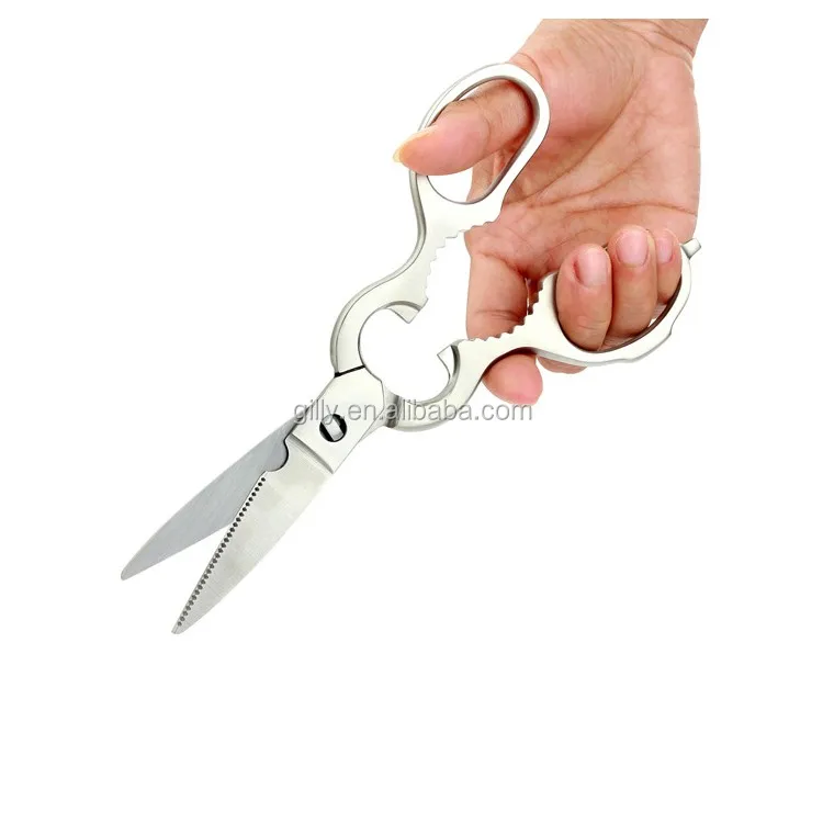 Professional Kitchen Knife 3CR13 Steel Scissors Stainless Steel Chicken  Bone Scissors Stainless Steel Scissors Kitchen Powerful Fish Bone Scissors