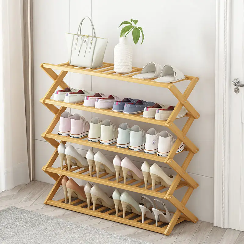 3/4/5 layer length 50/70/100 cm  freeinstallation free foldable shelf multi tier bamboo shoe rack storage for household entryway