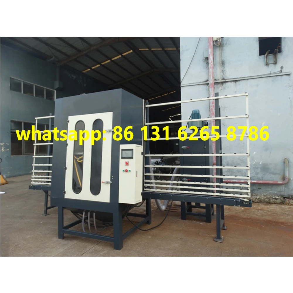 Automatic Vertical Glass Mirror Sandblasting Machine Vertical Glass Sand Blasting and Rust Removal Machine