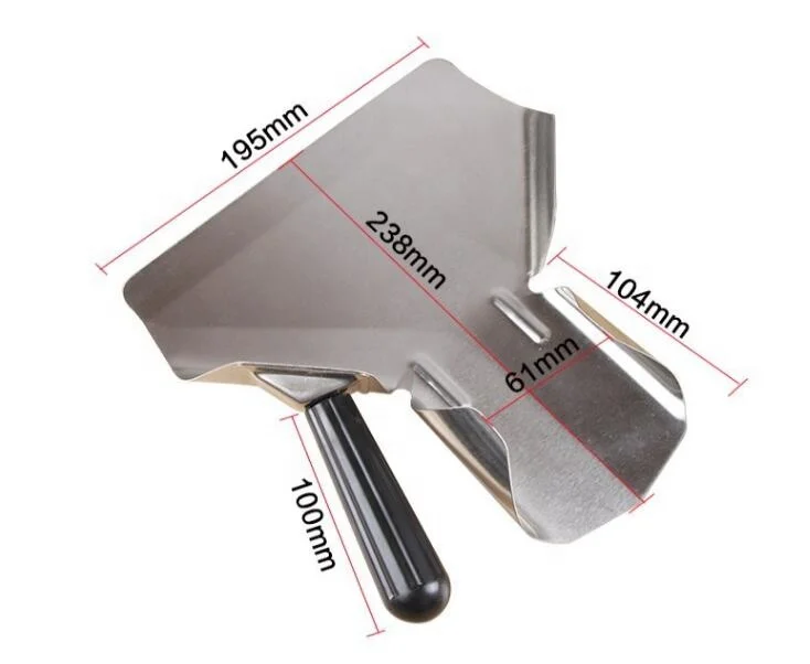 Commercial French Fry Scoop, Left - Stainless Steel Bagger