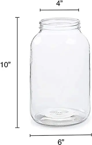 Wide Mouth Glass Jar Sun Tea Gallon Mason Jars 4 Pack Large Jars With  Airtight Plastic Lids - Buy Wide Mouth Glass Jar Sun Tea Gallon Mason Jars  4 Pack Large Jars