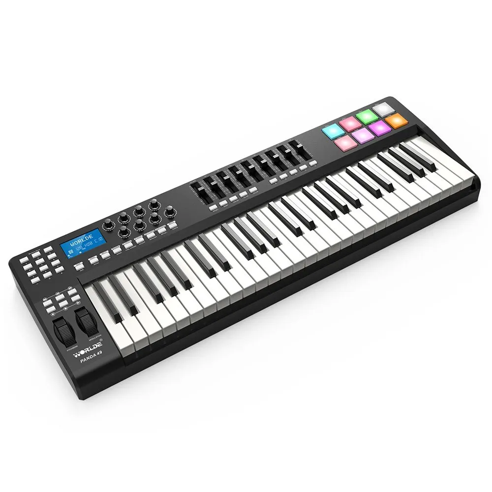 WORLDE PANDA49 Portable 49-Key USB MIDI Keyboard Controller with 8