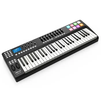 WORLDE PANDA49 Portable 49-Key USB MIDI Keyboard Controller 8 RGB Colorful Backlit Pads with USB Cable