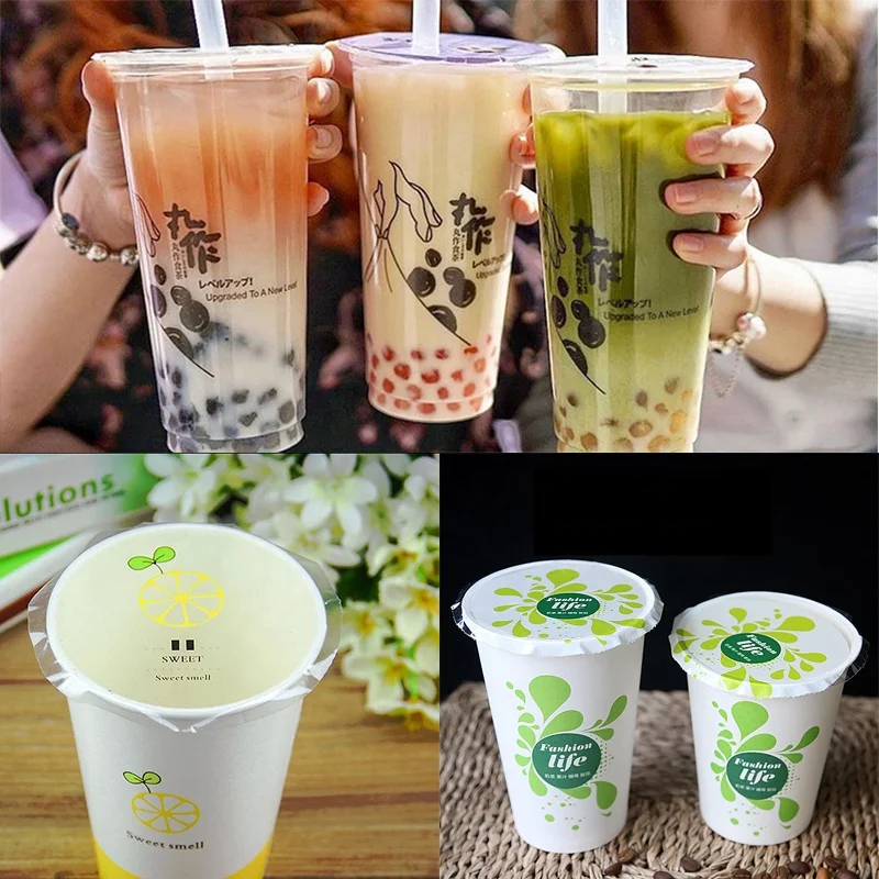 FEST Fully Automatic Paper Milk Tea Coffee Yogurt Juice Boba Bubble Tea Cup Filling and Sealing Machine Automatic