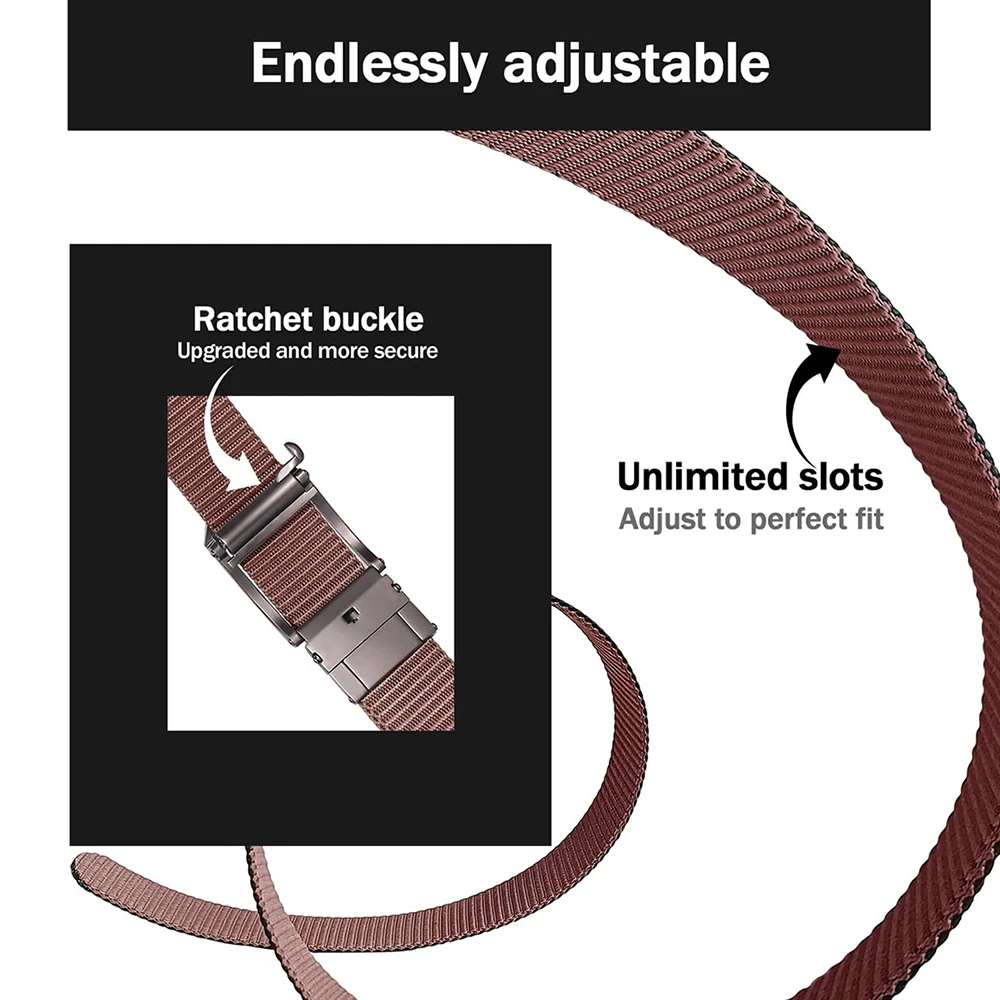 Durable Adjustable Training Wear-resistant Sports Reversible Ratchet Belt Nylon Web Tactical Work Belt