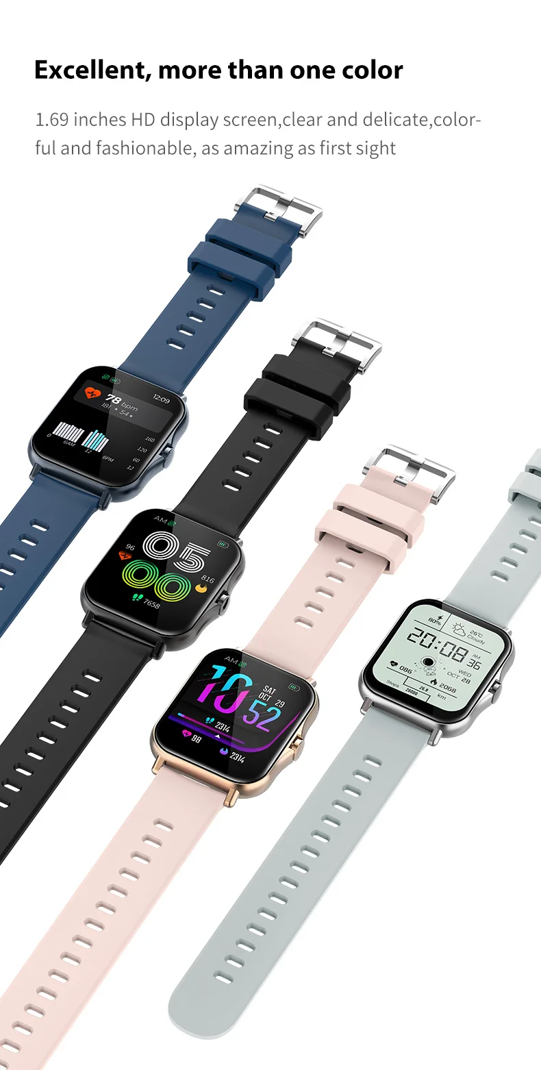 New Product 1.69 Inch Square Screen S38 Smart Watch Multiple Watch Dials Heart Rate Pedometer Gloryfit Men Women Smartwatch (4).jpg