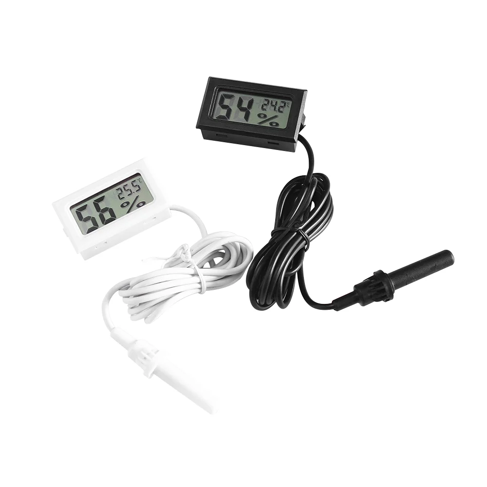 5x Mini Thermometer Digital LCD Temperatur Anzeige Messer Termometer Aquarium 1m 