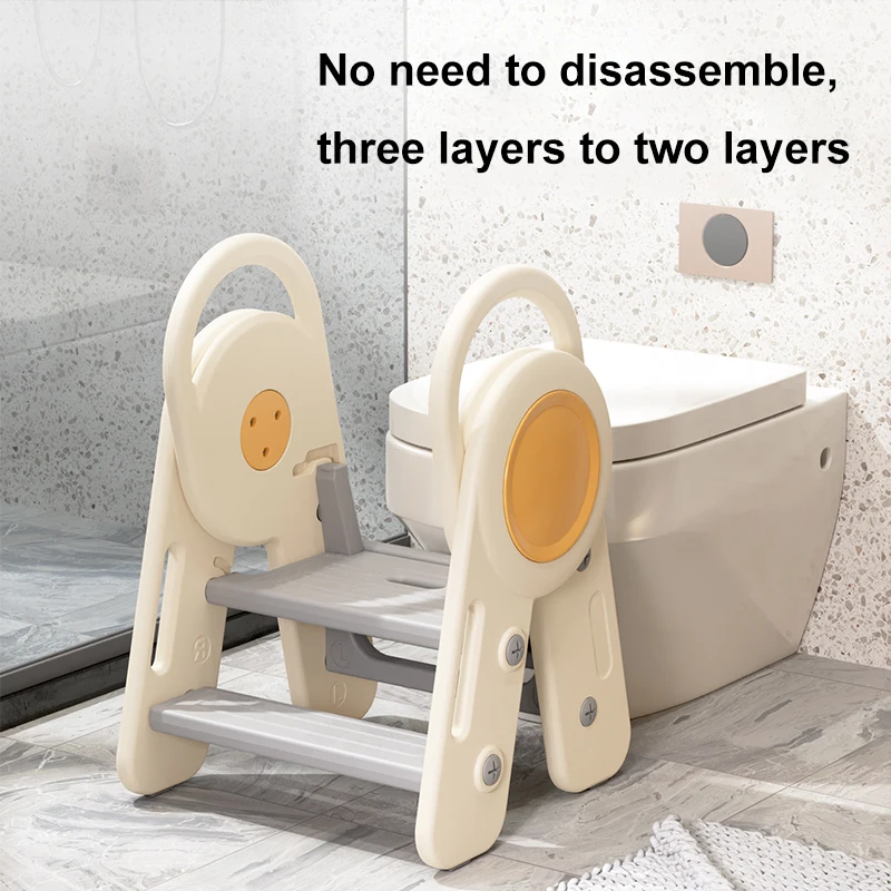 Children Plastic Baby Toilet Step Ontoilet Step on Exercise Household 18 Inch Multi Heights Folding Kids Plastic Step Stool