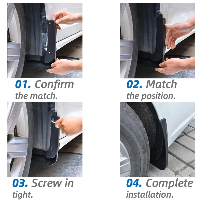 4 PCS Car Mudflap for Citroen DS 5 DS5 2011-2019