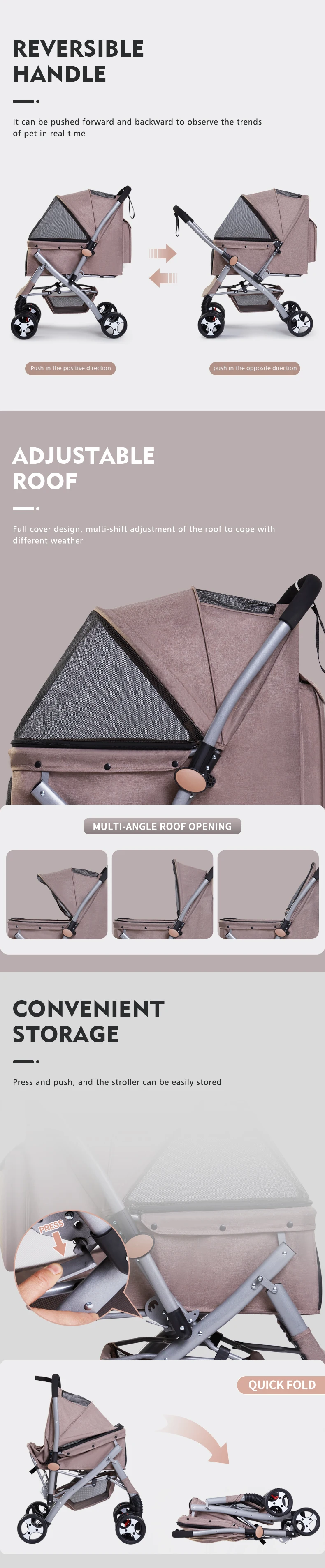 China Factory Wholesale Most Popular Customized Pet Stroller Carrier