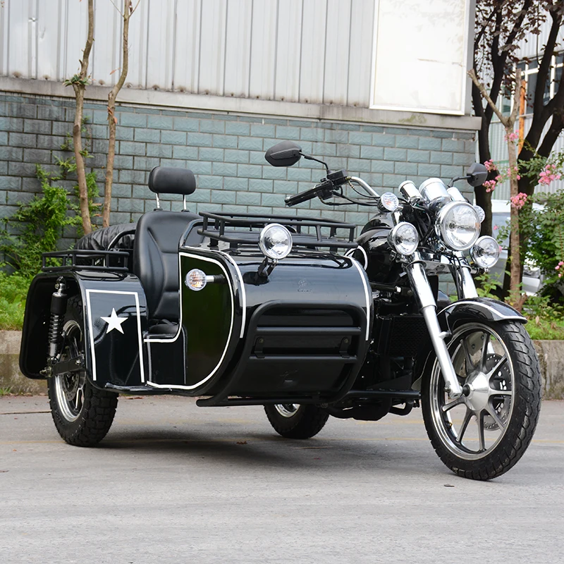 Tricycle Sidecar Bicycle Sidecar Cargo Three Wheeled Motorcycles 300cc Gasoline Motor Motorcycle Trike with Dsic Brake