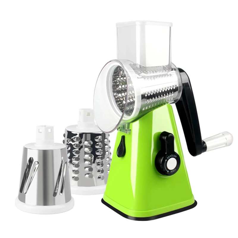 塑料圆形曼多林滚筒切片机旋转奶酪吊袜带坚果切碎机胡萝卜切碎机蔬菜