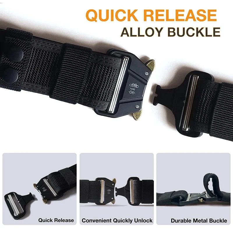 High Quality Premium Adjustable Tactical Duty Belt Set High Density Material Nylon Adjustable Quick-Release Tactical Belt