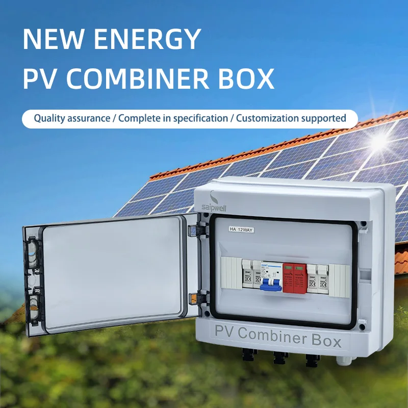 Saipwell PV BIPV Combiner Box Waterproof  Solar Cell Combiner Box 1000VDC Solar Module Junction Box