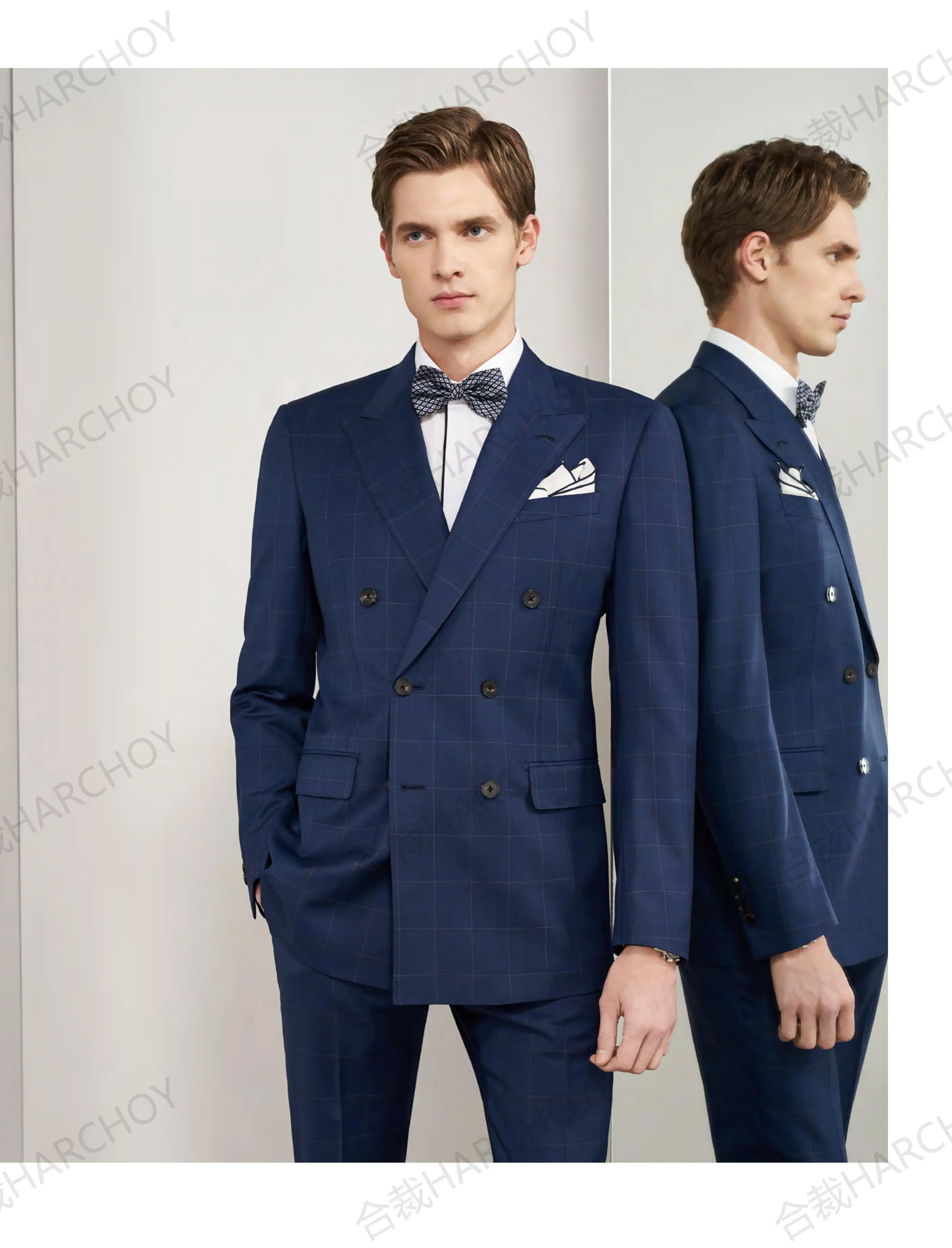New Arrival Custom Men's MTM Suits 50% Wool Slim Fit Casual Blazer With New Pant Coat Design Woven Fabric Photo Business Office