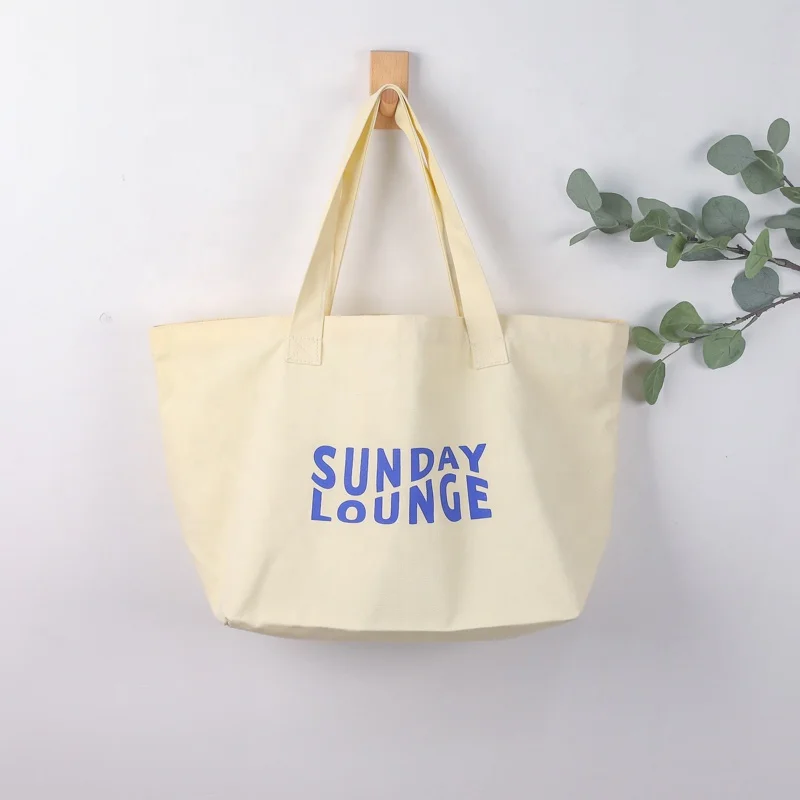 Cheap Customized Printed White Cotton Canvas Fabric Shopping Tote Bags with logo