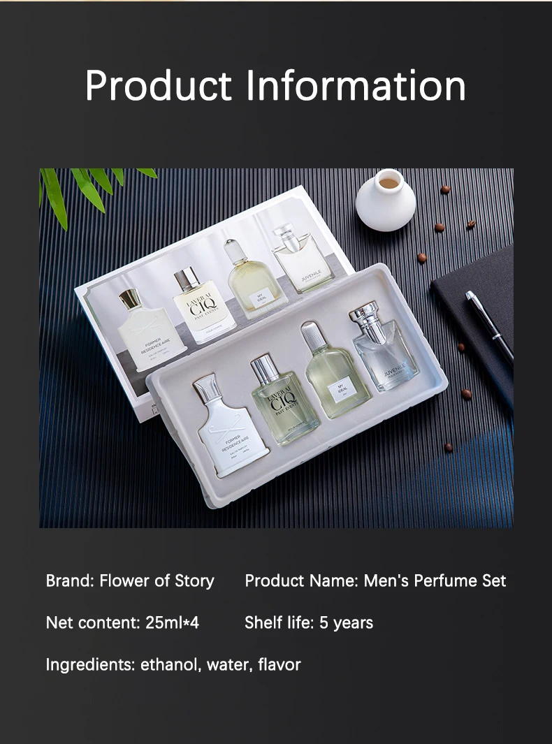 Customized Long Lasting Smell 25mlx4 Men Perfume Gift Set For Men