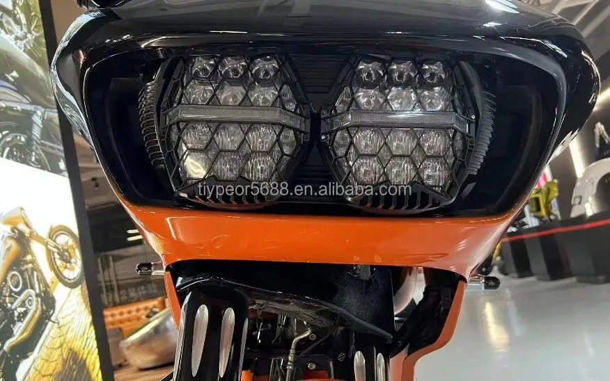 product tiypeor emark dot approved dual led drl sealed beam headlight moto headlamp drl for harley motorcycle road glide 2015 2023-2