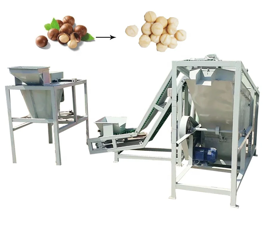 Apricot Kernel Cracking Machine Almond Cracker Walnut Huller Hazelnut Dehusker Shelling Machine
