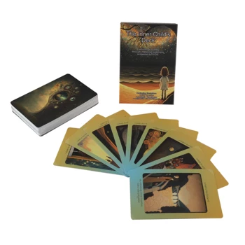 Factory Custom CMYK  printed paper Oracle affirmation card deck  tarot cards with guidebook tarot cards