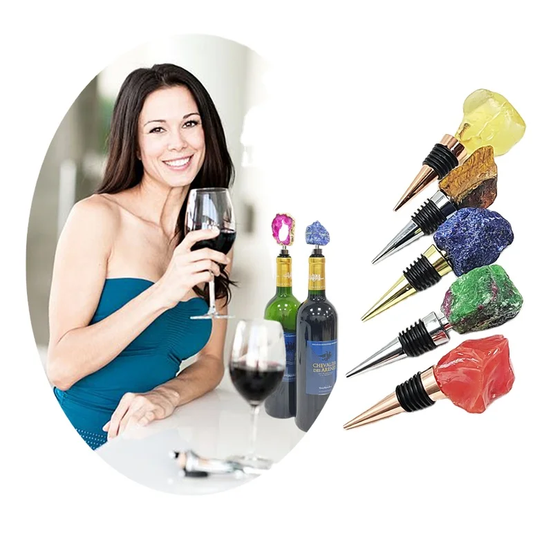 Оптовая продажа, натуральные необработанные камни и хрусталь, натуральные ремесленные розы, аметист, барные аксессуары, драгоценный камень, Хрустальная винная пробка