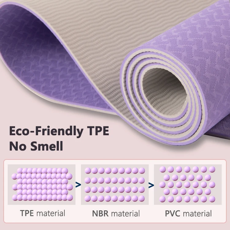 custom print high quality large eco friendly non slip Thermal composite TPE yoga mat