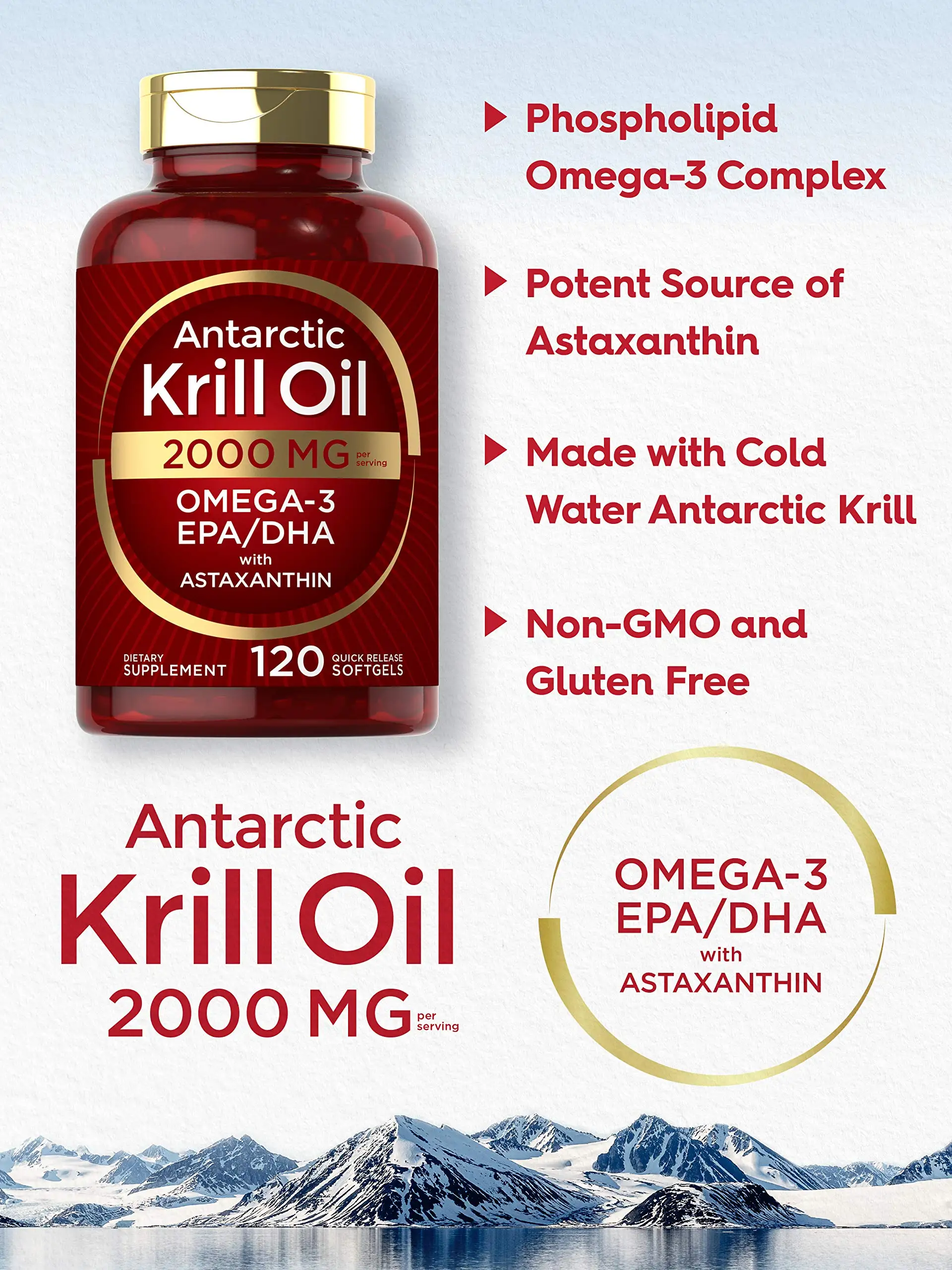 Krill Oil Astaxanthin Capsules Astaxanthin Omega3 Dha Epa For Joint